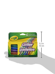 Crayola Canada Glitter Markers 6-Count Arts & Crafts, white-540 (58-8168)