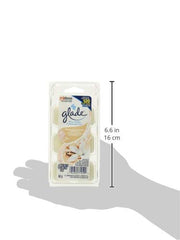 Glade Wax Melts Air Freshener and Odor Eliminator, Scented Essential Oils for Home and Bathroom, Delicate Vanilla Embrace, 6 Count