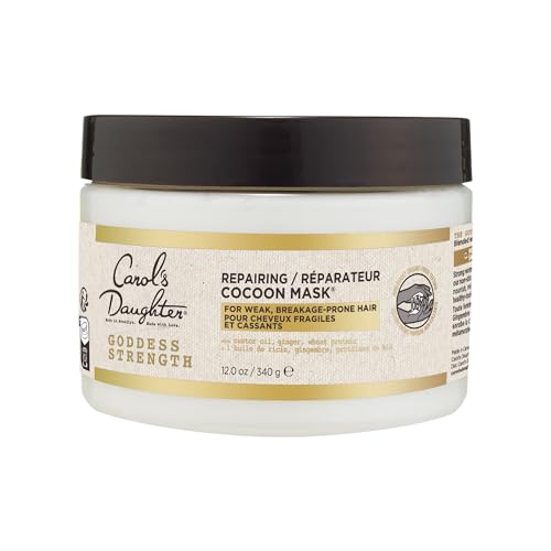 Carol's Daughter Goddess Strength Repairing Cocoon Hydrating Mask for Dry, Damaged Curly Hair, Restores Moisture, Treatment with Castor Oil, 340 g