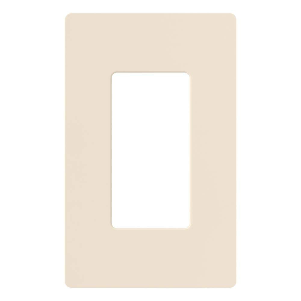 Lutron Claro 1 Gang Decorator/Rocker Wallplate, Gloss | CW-1-LA | Light Almond
