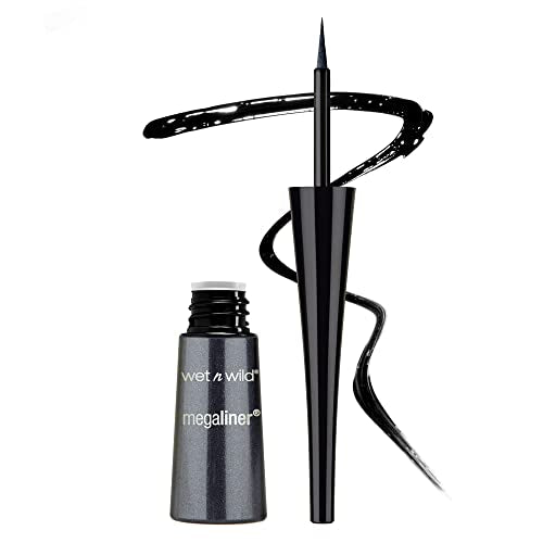 Wet n Wild 871A Megaliner liquid eyeliner, 0.12 Fl Oz, Black