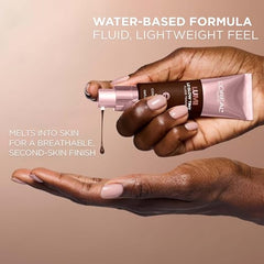 L'Oréal Paris Lumi Le Glow Tint, Glowy Skin Tint Foundation, Lightweight Buildable Coverage, Water-Based Formula, Light Warm 130, 25 ml