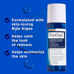 PanOxyl Clarifying Exfoliant, with 2% Salicylic Acid, Leave-On Treatment, Helps Clear and Prevent Acne Pimples, Penetrates Pores for Clearer Skin, pH-balanced, Alcohol-Free Formula, 118ml