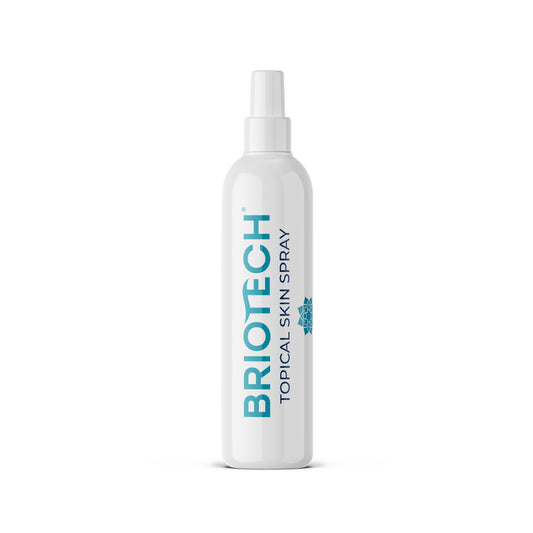 BRIOTECH Topical Skin Spray, Hypochlorous Acid Spray for Body & Face, Eyelid Cleanser, HOCl Facial Mist, Support Against Irritation and Redness, Stocking Stuffers, Packaging May Vary, 4 oz, 1 ct