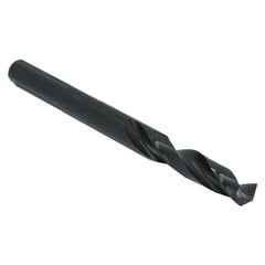 Drill America DWDRSD Series Qualtech High-Speed Steel Economy Reduced-Shank Drill Bit, Black Oxide Finish, Round Shank, Spiral Flute, 118 Degrees Conventional Point, 23/64" Size, Pack of 1