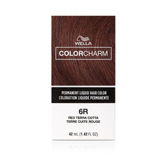 WELLA Color Charm Permanent Liquid Hair Color for Gray Coverage, 6R Red Terra Cotta, 1.4 Fl Oz