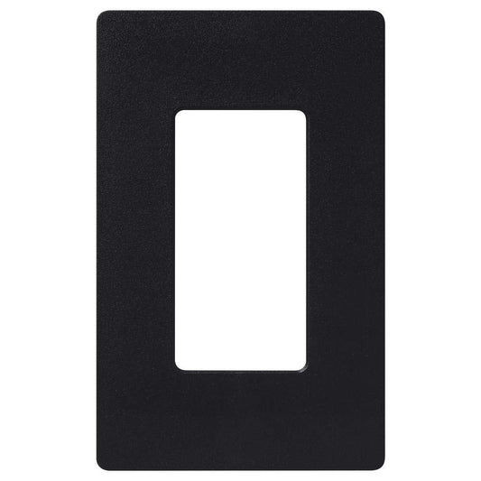Lutron Claro 1 Gang Decorator/Rocker Wallplate, Gloss | CW-1-BL | Black