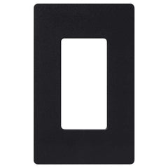 Lutron Claro 1 Gang Decorator/Rocker Wallplate, Gloss | CW-1-BL | Black