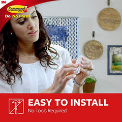Command Utility Hooks Value Pack, Adhesive Hooks, Medium, 6 Wall Hooks 12 Medium Strips