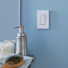 Lutron Claro 1 Gang Decorator/Rocker Wallplate, Gloss | CW-1-LA | Light Almond