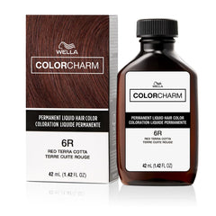 WELLA Color Charm Permanent Liquid Hair Color for Gray Coverage, 6R Red Terra Cotta, 1.4 Fl Oz