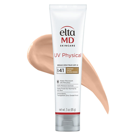 EltaMD UV Physical Tinted Mineral Sunscreen, Broad-Spectrum SPF 41, Chemical-Free Face Sunscreen for Sensitive Skin and Post-Procedure Skin, Non-Greasy, 3.0 oz