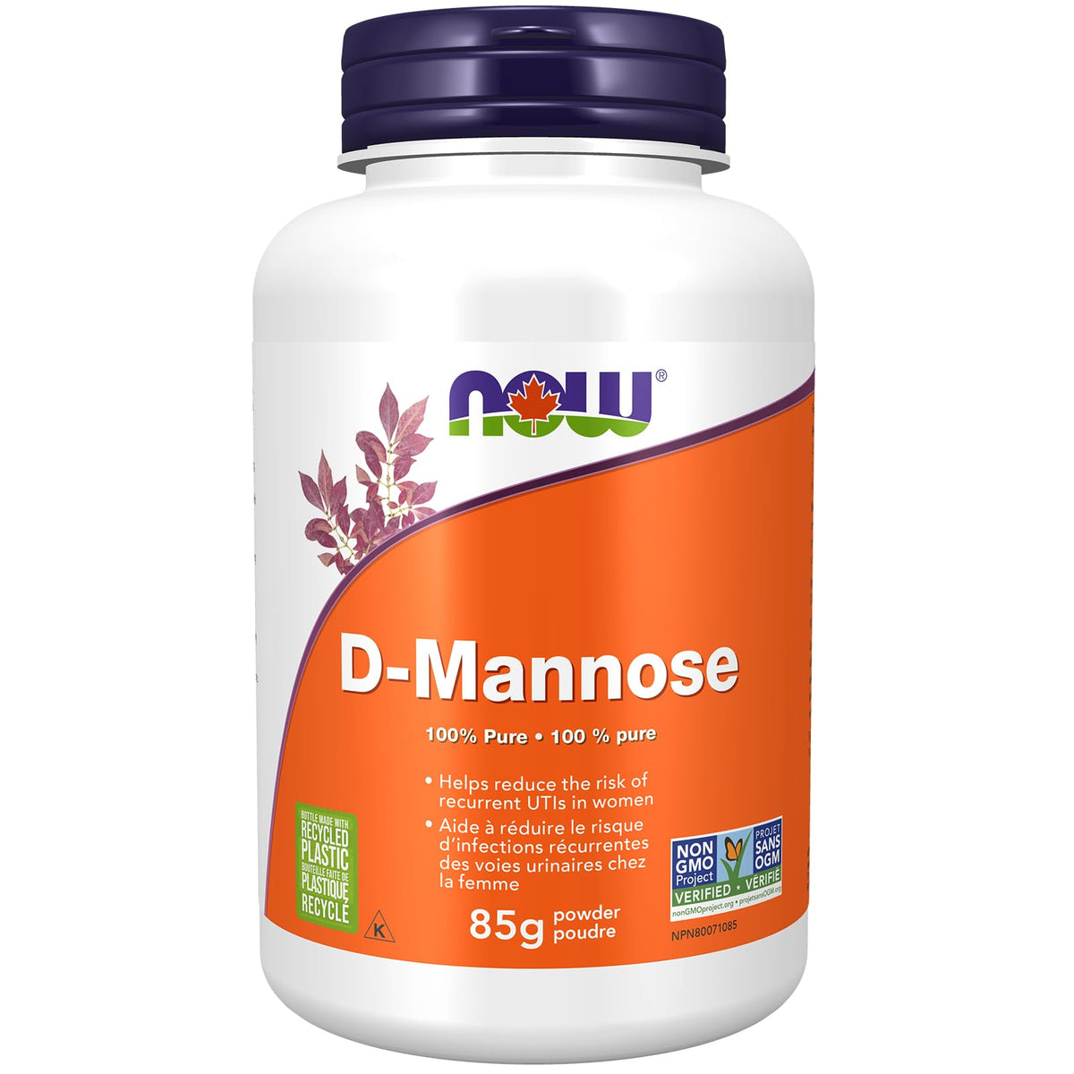 NOW Supplements, D-Mannose Powder, Non-GMO Project Verified, Healthy Urinary Tract, 85g