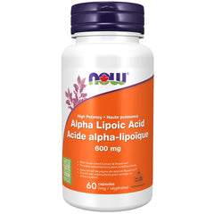 NOW Supplements, Alpha Lipoic Acid 600 mg with Grape Seed Extract & Bioperine®, Extra Strength, 60 Veg Capsules