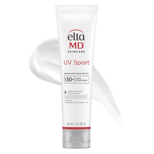 EltaMD UV Sport Sunscreen Lotion SPF 50 - Face and Body Sunscreen SPF 50, Water & Sweat Resistant, Zinc Oxide Formula for Active Lifestyles, 3 oz