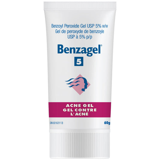 Benzagel Micronized 5% Benzoyl Peroxide Acne Gel, 60 Grams