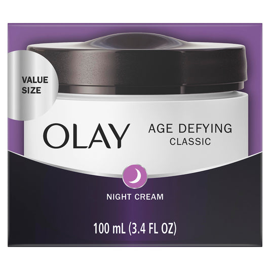 Olay Age Defying Classic Night Cream, Face Moisturizer, 100 mL