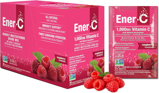 Ener-Life Raspberry Multivitamin Drink Mix 30 Count, 0.3 OZ