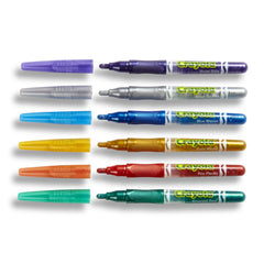 Crayola Canada Glitter Markers 6-Count Arts & Crafts, white-540 (58-8168)