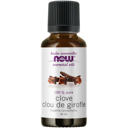 NOW Essential Oils, Clove Oil, Balancing Aromatherapy Scent, Steam Distilled, 100% Pure, Vegan, Child Resistant Cap, 30mL