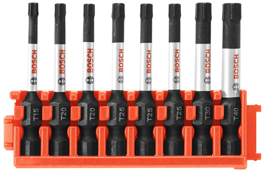 Bosch CCSTV208 8Piece Impact Tough Torx 2 In. Power Bits with Clip for Custom Case System