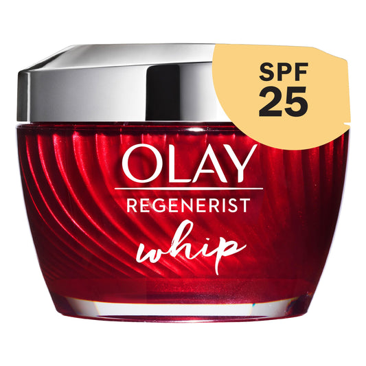 Face Moisturizer by Olay Regenerist Whip Vitamin B3, Niacinamide and Sunscreen SPF 25, 50 g