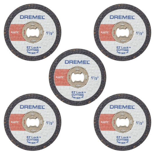 Dremel EZ476 1 1/2-Inch EZ Lock Rotary Tool Cut-Off Wheels for Plastic, 5 Pack