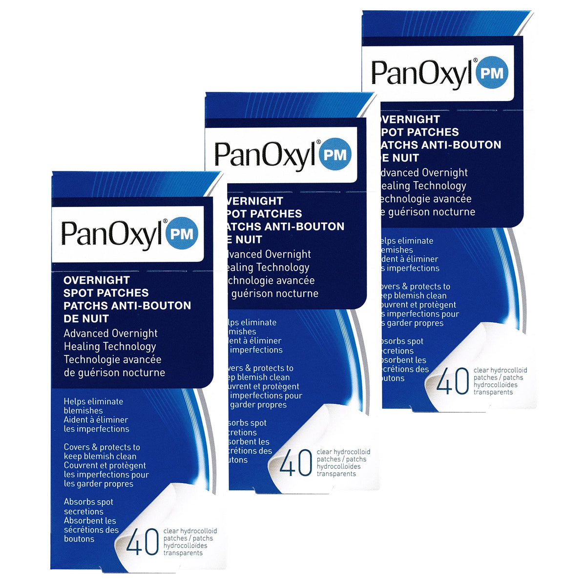PanOxyl PM Patches 3 Pack (120 Count) PM Patches Bundle
