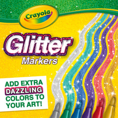 Crayola Canada Glitter Markers 6-Count Arts & Crafts, white-540 (58-8168)