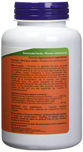 NOW Supplements EGCg GreenTea Ext 400mg (EGCg 200mg) Capsules, 180 Count