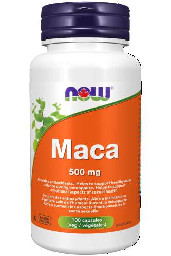 NOW Supplements Maca 500mg Capsules, 100 Count